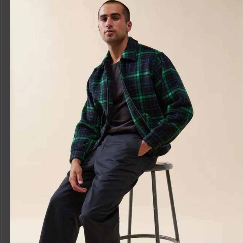 Men's Green Plaid Jacket urban outfitters